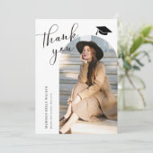 Carte de remerciements de diplôme Arche blanche (Debout devant)