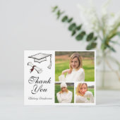 Carte de remerciements de diplôme personnalisé 3 p (Debout devant)