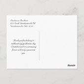 Carte de remerciements de diplôme personnalisé 3 p (Dos)