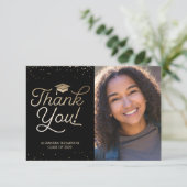 Carte de remerciements de diplôme - Photo, Message (Debout devant)