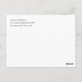 Carte de remerciements de diplôme photo noir/rouge (Dos)