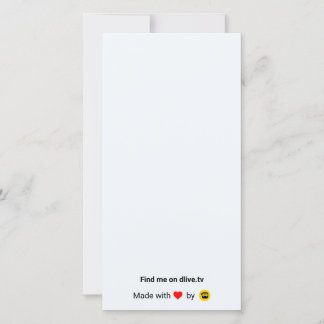 Carte de remerciements de DLive