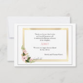 Carte de remerciements de Dogwood Swag (Dos)