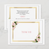 Carte de remerciements de Dogwood Swag (Devant / Derrière)