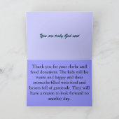 CARTE DE REMERCIEMENTS DE DONATION (Intérieur)