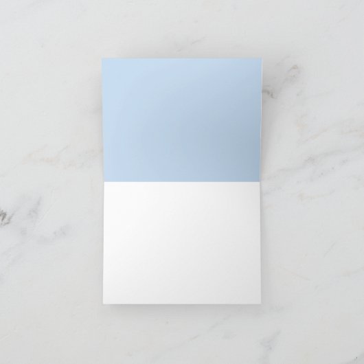 Carte de remerciements de dossier - Bleu (Intérieur)