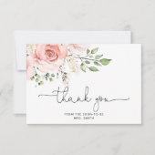 Carte de remerciements de douche à nuptiale floral (Devant)