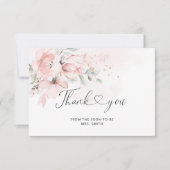 Carte de remerciements de douche à nuptiale flush (Devant)