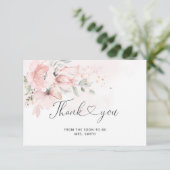 Carte de remerciements de douche à nuptiale flush (Debout devant)