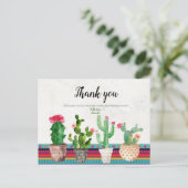 Carte de remerciements de douche Cactus Couples (Debout devant)