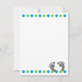 Carte de remerciements de douche de bébé de bébé (Dos)