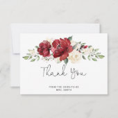 Carte de remerciements de douche de mariée de Bour (Devant)