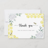 Carte de remerciements de douche de nage fleurie d (Devant)