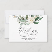 Carte de remerciements de douche nuptiale du feuil (Devant)