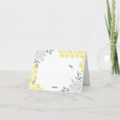 Carte de remerciements de douche nuptiale fleurie (Dos)
