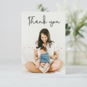 Carte de remerciements de douche pour bébé personn (Debout devant)