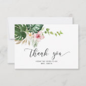 Carte de remerciements de douche tropicale hydroco (Devant)