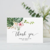 Carte de remerciements de douche tropicale hydroco (Debout devant)