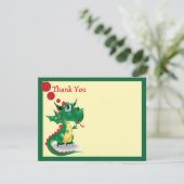 Carte de remerciements de dragon de bébé (Debout devant)