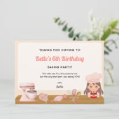 Carte de remerciements de fête d'anniversaire (Debout devant)