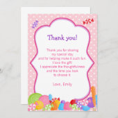 Carte de remerciements de fête d'anniversaire de (Devant / Derrière)