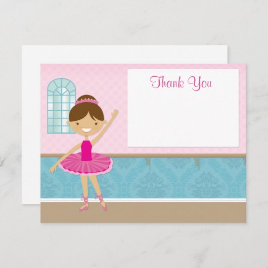 Carte de remerciements de fête d'anniversaire de (Devant / Derrière)