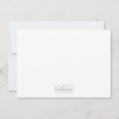 Carte de remerciements de fête d'anniversaire de (Dos)