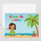 Carte de remerciements de fête d'anniversaire de (Devant / Derrière)