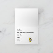 Carte de remerciements de fête d'anniversaire de B (Intérieur)