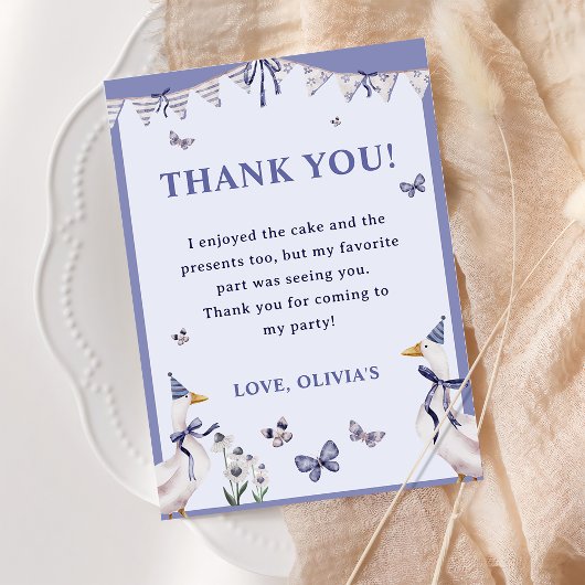 Carte de remerciements de fête d'anniversaire d'Oi