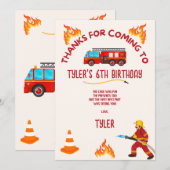 Carte de remerciements de fête d'anniversaire du c (Devant / Derrière)