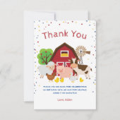 Carte de remerciements de fête d'anniversaire du z (Devant)