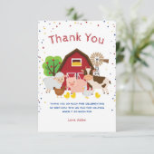 Carte de remerciements de fête d'anniversaire du z (Debout devant)