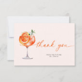 Carte de remerciements de Fête des mariées Aperol  (Devant)