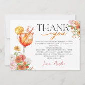 Carte de remerciements de Fête des mariées Aperol  (Devant)