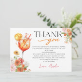 Carte de remerciements de Fête des mariées Aperol  (Debout devant)