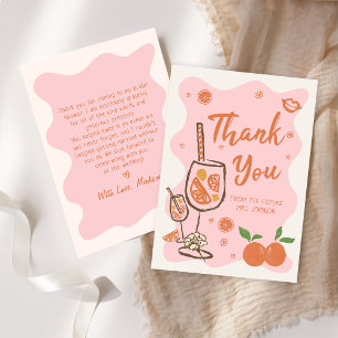 Carte de remerciements de Fête des mariées Aperol