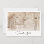 Carte de remerciements de Fête des mariées Art nou (Devant)