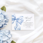 Carte de remerciements de Fête des mariées Blue Bo