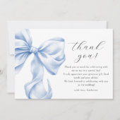 Carte de remerciements de Fête des mariées Blue Bo (Devant)