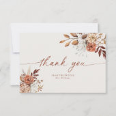 Carte de remerciements de Fête des mariées Boho Te (Devant)