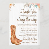 Carte de remerciements de Fête des mariées Boots r (Devant)