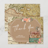 Carte de remerciements de Fête des mariées Carte d (Devant / Derrière)