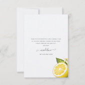 Carte de remerciements de Fête des mariées Citrus  (Dos)