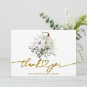 Carte de remerciements de Fête des mariées d'autom (Debout devant)