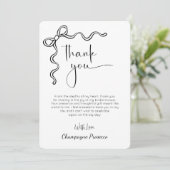 Carte de remerciements de Fête des mariées de Bow  (Debout devant)