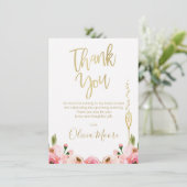 Carte de remerciements de Fête des mariées de Brun (Debout devant)