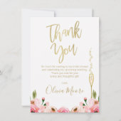 Carte de remerciements de Fête des mariées de Brun (Devant)