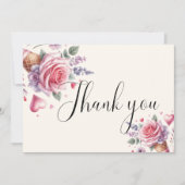 Carte de remerciements de Fête des mariées de crèm (Devant)