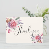 Carte de remerciements de Fête des mariées de crèm (Debout devant)